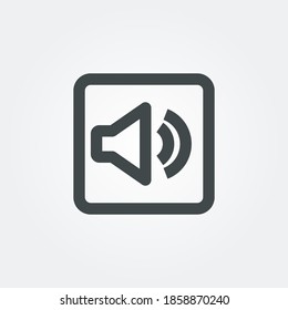 aumentar el volumen Símbolo de icono aislado en fondo blanco. Ilustración vectorial