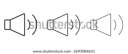 Volume icon symbol. Linear style sign for mobile concept