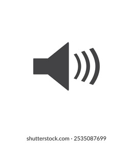 Icono de volumen Marca de símbolo en estilo relleno