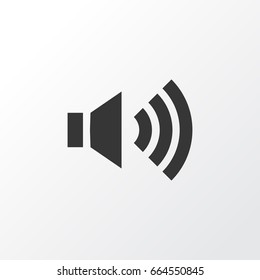 Volume Up Icon Symbol. Premium Quality Isolated Megaphone Element In Trendy Style.