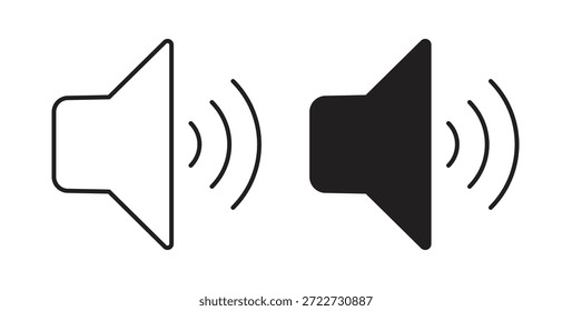 Volume icon symbol. Vector EPS 10. line and glyph icon