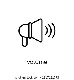 volume icon. Trendy modern flat linear vector volume icon on white background from thin line collection, outline vector illustration