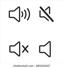 Icono de volumen en estilo de contorno de moda aislado en fondo blanco. 
Símbolo de volumen para el diseño del sitio web, logotipo, aplicación, interfaz de usuario.
 Ilustración vectorial.vector editable.