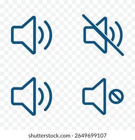 Volume icon vector. Audio speaker volume icon. Speaker icon set.  Modern and Minimalist Speaker Icons Set . 