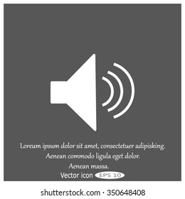 Volume icon, vector illustration