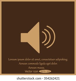 Volume icon, vector illustration
