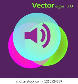 Volume icon, vector illustration. Flat design style