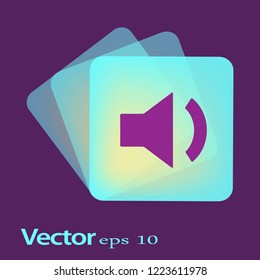 Volume icon, vector illustration. Flat design style