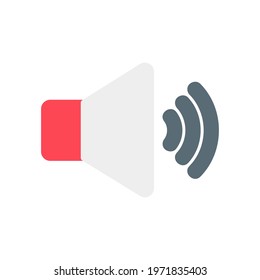 Volume icon vector illustration in flat style about multimedia for any projects, use for website mobile app presentation