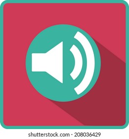 Volume icon, vector illustration. Flat design style