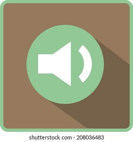Icono de volumen, ilustración vectorial. Estilo de diseño plano