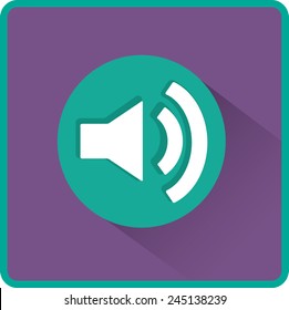 Volume icon, vector illustration. Flat design style