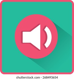 Volume icon, vector illustration. Flat design style