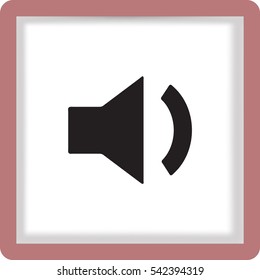 Volume icon, vector illustration. Flat design style