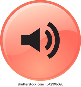 Volume icon, vector illustration. Flat design style