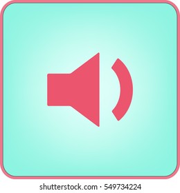 Volume icon, vector illustration. Flat design style
