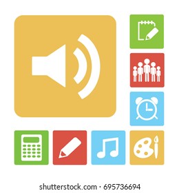 Icono de volumen, ilustración vectorial. Estilo de diseño plano