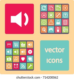 Volume icon, vector illustration. Flat design style