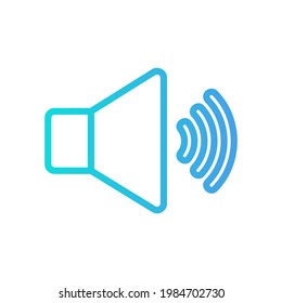 Volume icon vector illustration in gradient style about multimedia for any projects, use for website mobile app presentation