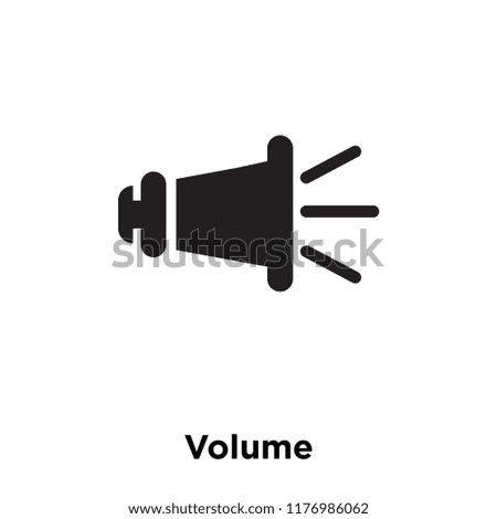 Volume icon vector isolated on white background, logo concept of Volume sign on transparent background, filled black symbol