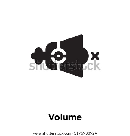 Volume icon vector isolated on white background, logo concept of Volume sign on transparent background, filled black symbol