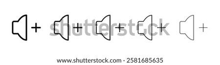 Volume up icon Vector logo sign