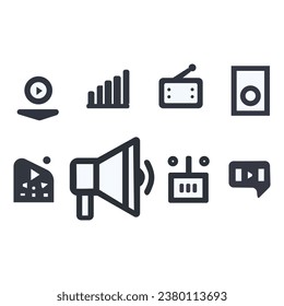 volume icon vector set. eps
