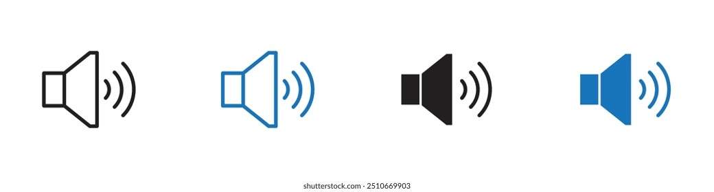 Volume icon Vector set outline