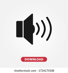 Vector de icono de volumen . Señal de voz
