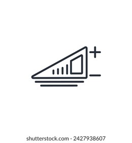 Volume icon. vector.Editable stroke.linear style sign for use web design,logo.Symbol illustration.