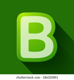 Volume icons alphabet: B . Colorful modern Style.