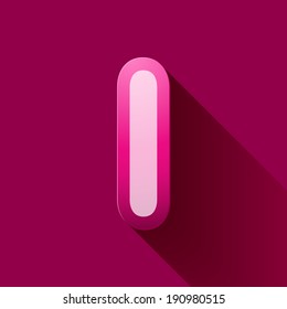Volume icons alphabet: I . Colorful modern Style.