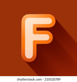 Volume icons alphabet: F . Colorful modern Style.