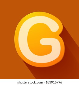 Volume icons alphabet: G . Colorful modern Style.