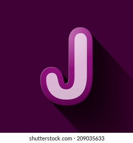 Volume icons alphabet: J . Colorful modern Style.