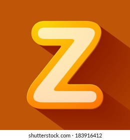 Volume icons alphabet: Z . Colorful modern Style.