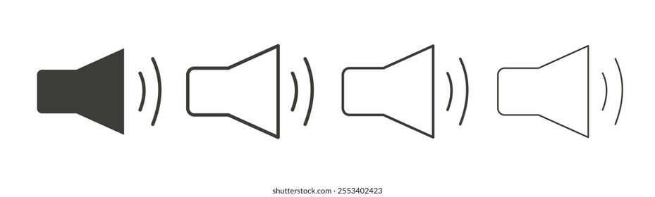 Volume icons collection. vector set in black color