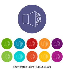 Volume up icons color set vector for any web design on white background
