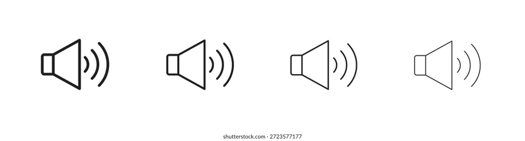 Iconos de volumen diseñados en estilo de contorno, línea y trazo