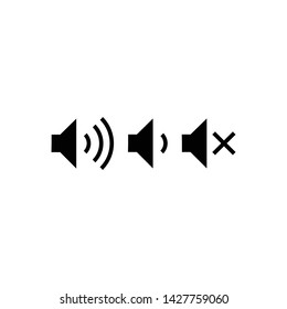Volume icons isolated for web and mobile.Volume up, volume down, volume low icons for web and mobile.Speaker vector icon.Sound buttons.