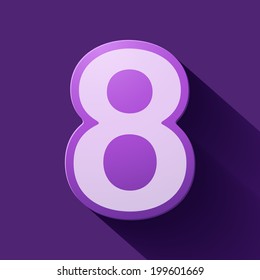 Volume icons number: eight. Colorful modern Style.