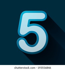 Volume icons number: five . Colorful modern Style.