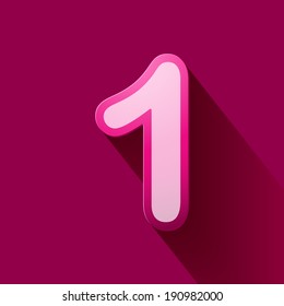 Volume icons number: one. Colorful modern Style.