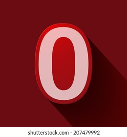 Volume icons number: zero. Colorful modern Style.