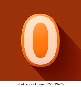 Volume icons number: zero. Colorful modern Style.