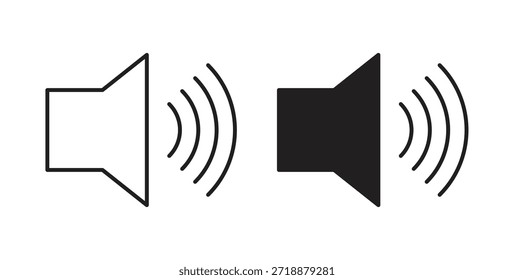Conjunto de iconos de volumen aislados sobre fondo blanco Ilustración vectorial plana.