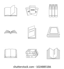 Volume icons set. Outline set of 9 volume vector icons for web isolated on white background