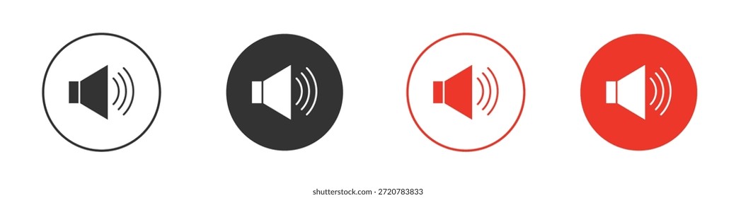 Iconos de volumen simple silueta plana Ilustración vectorial
