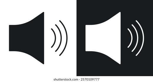 Volume icons in solid black and white colors