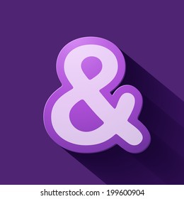 Volume icons symbol: ampersand. Colorful modern Style.